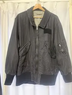 値交渉可 リバーシブルフライトジャケットJEANASIS ブラックデニム×カーキ