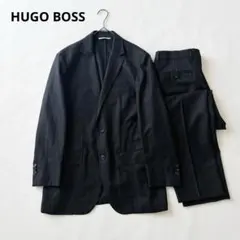 極美品/L ヒューゴボス　セットアップ　スーツ　テーラードジャケット　ダブル 極美品/L ヒューゴボス セットアップ スーツ テーラード