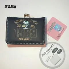 スヌーピー　小銭入れ付　ミニ財布 ピンク