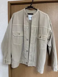 IENA カラーチノリメイクルーズブルゾン　デニムジャケット　ノーカラー　38