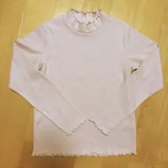 GU リブ　長袖　ロンT ピンク　150