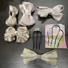 ヘアアクセサリー6点まとめ売り+おまけ1点　バレッタ　夜会巻き　バナナクリップ