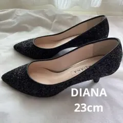 DIANA ブラック グリッター ハイヒールパンプス - メルカリ