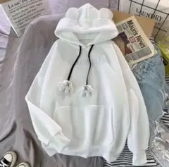 ミッキーマウス耳付きパーカー ホワイト