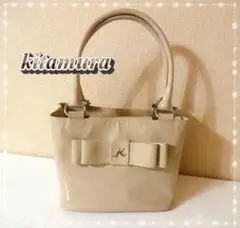 kitamuraキタムラ♡リボンモチーフ　レザーKロゴハンドバッグ
