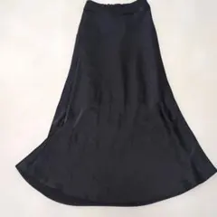 ブラック フレアスカート 　ロングスカート