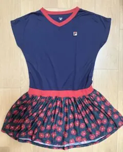 美品！FILA 花柄ワンピース フィラレッド Sサイズ フィラ FILA テニスウェア レディース ワンピース VL2952 2024FW