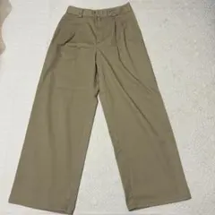GU チノタックストレートパンツ Lサイズ ベージュ