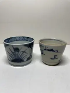 江戸期】古伊万里 染付 草花文 蕎麦猪口 12客セット まとめ売り 骨董 江戸期】古伊万里 染付 草花文 蕎麦猪口 12客セット まとめ売り 骨董