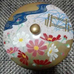 花柄 蓋付き茶碗 陶器