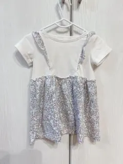 フリル付き花柄Tシャツ 90
