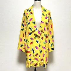 FENDI contir シルク100% 総柄 ロングジャケット 42 伊製のサムネイル
