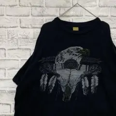 USA製90sヴィンテージTシャツ！シングルステッチブラック古着 2XL0529