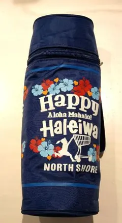 ハレイワ　ペットボトルケース 青色 花柄 Happy Haleiwa