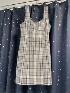 GU チェックミニジャンパースカート