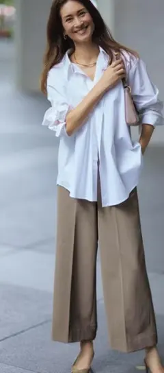 ドライテックストレッチ・アンクルワイド　9号　ダークトープ