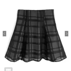 GRL インパン裏地付きチェック柄フレアミニスカート[tu1028]