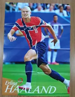 ワールドサッカーダイジェスト付録 ポスター ハーランド メッシ