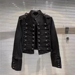 y2k❤️ 00s Sov. 激レア ナポレオンジャケット 希少カラー ナポレオンジャケット 黒 ブラック パンク ゴシック ロック モード