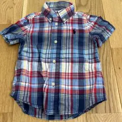 Ralph Lauren チェック柄 半袖シャツ 18M 85cm
