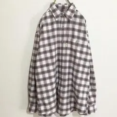 L.L.Bean　エルエルビーン　ポリエステル　ナイロン　混紡　チェックシャツ