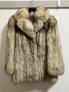 極美品✨カラーフォックス 肉厚 毛並み◎フォックスファー コート 毛皮 