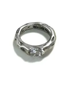 e.m. シルバージルコニア片面リング指輪 e.m. 指輪 リング SILVER925ジルコニア片面リング/メンズ