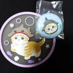 サメにゃん コースター 缶バッジ セット
