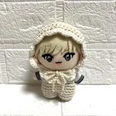 ①GiGO 限定JO1マスコット白岩瑠姫ボンネットロンパースセットアイボリー