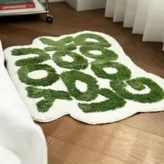 YOU LOOK GOOD レタリングラグ 60×80 アクセントラグ マット