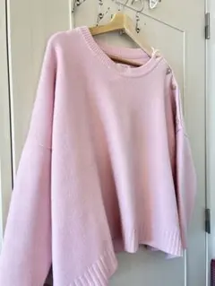 I413/TED BAKER セーター ドロップショルダー カシミヤ混 生地切替