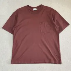 handvaerk 半袖ポケットTシャツ クルーネック バーガンディ Sサイズのサムネイル