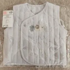 ベビーベスト ホワイト 動物刺繍　新品