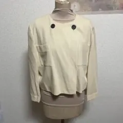 合馬公式アカウント1様専用 ノーカラージャケット クリーム色