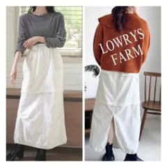 LOWRYS FARM ２ＷＡＹポケットスカート アイボリー