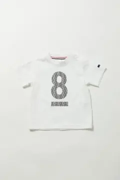 【50%OFF】新品子供服90 F.P エフピー ロゴTシャツ 白ホワイト