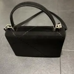 ブラック スエード ハンドバッグ