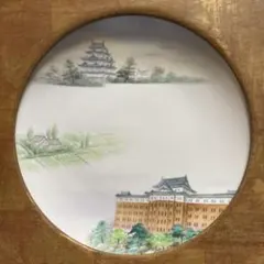 送料無料 大正時代『百田造』幻の横浜焼忠臣蔵図皿径18cm☆大珍品