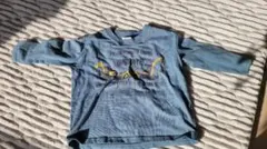 シュシュノン SKAPE 重機イラスト Tシャツ青色 長袖 Tシャツ 100cm