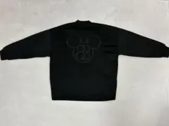 黒 ミッキーマウス刺繍 ボアパーカー 大きめM 冬