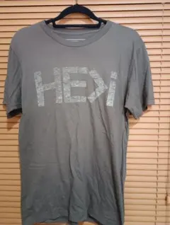 HE>iプリントTシャツ カーキ　Mサイズ