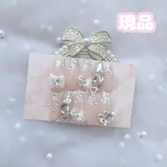 【現品】ネイルチップ ワンホン 韓国 量産型 ちゅるん スナ系 埋めつくし