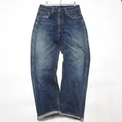 90s Levi's 502XX ビッグE 赤耳 革パッチ 刻印J22 W29