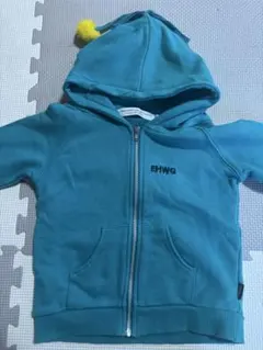 フード付きターコイズ パーカー トレーナー 綿 100cm