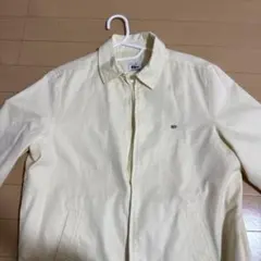 淡い黄色 ジップアップ ナイロンジャケット