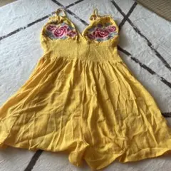 フォーエバー21 イエロー サロペット M