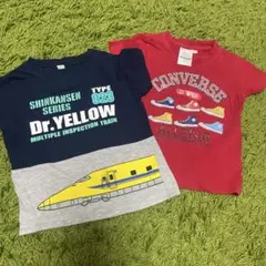 キッズ Tシャツ 2枚セット ドクターイエロー コンバースのサムネイル