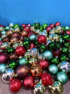 クリスマスオーナメントセット 100個以上 クリスマスカラー