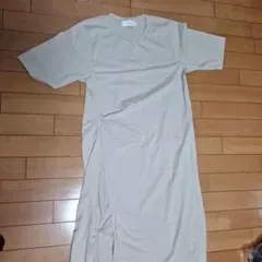 AZUL 半袖カットソーワンピース ベージュ