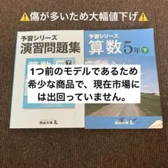 ⚠️大幅値下げ⚠️【定価3600円】四谷大塚予習シリーズ5年下算数＆演習問題集セット